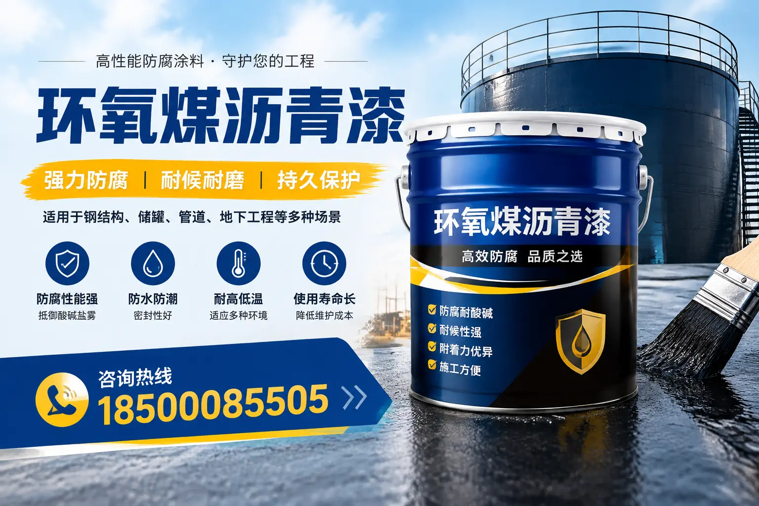 环氧煤沥青漆在工业中的应用,黄山企业的选择